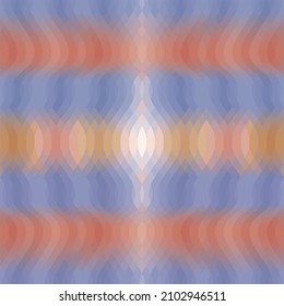 Geometric abstract seamless pattern. Out of focus, blurred background. Vibration of light. Flickering light of a spark of white, beige, red, pink and blue-violet