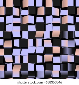 Geometric abstract seamless pattern of paper squares . vector illustration