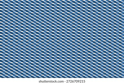Padrão geométrico abstrato sem costura com paralelogramo e diamante em luz na cor azul escura, ilusão óptica, arte superior, fundo abstrato. Ilustração vetorial, para pano sportswear capa almofada decoração papel de parede todo sobre impressão