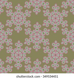 Geometric abstract seamless pattern in pastel tones. Vector illustration