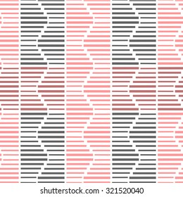 Geometric abstract seamless pattern with pink and black line. Can be used  for wallpaper, web page background, wrapping paper, print on fabric.