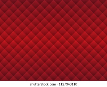 Geometric abstract seamless pattern, Red background, Vector illustration
