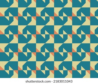 Patrón abstracto geométrico sin fisuras, con combinación de colores retro. Antecedentes