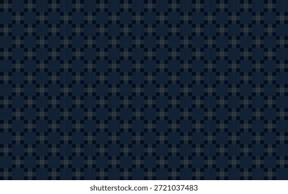 Padrão geométrico abstrato sem costura com linha fina curta em azul n cinza no fundo azul escuro. Ilustração vetorial, para vestido de camisa masculino pano sportswear casual capa decoração papel de parede todo sobre impressão