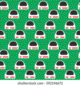 Geometric abstract seamless pattern. Simple motif background. Colorful decoration design. Trendy memphis style illustration