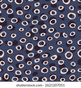 Geometric Abstract Seamless Pattern for Textile Print for Fabric, Modern Triangle Shapes on Blue Background
