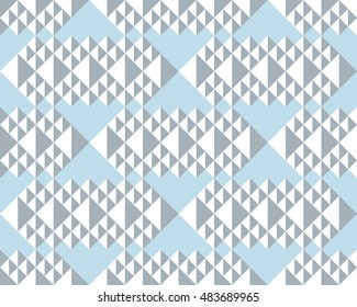 Geometric abstract seamless pattern. Triangle motif background. Simple decoration design