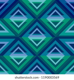 Geometric abstract seamless pattern with tribal diamond style colorful vector illustration for fashion textile print and wrapping.