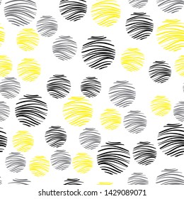 Geometric abstract seamless pattern with yellow circles. Pattern for fashion,wallpaper,paper. Vector illustration.