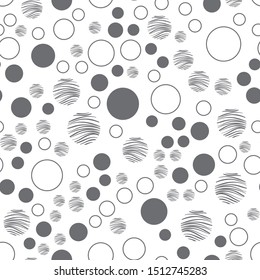 Geometric abstract seamless pattern with yellow circles. Pattern for fashion,wallpaper,paper. Vector illustration.