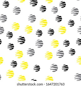 Geometric abstract seamless pattern with yellow circles. Pattern for fashion,wallpaper,paper. Vector illustration.