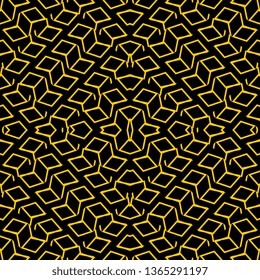 Geometric abstract seamless pattern with zigzag mesh lines stripes background