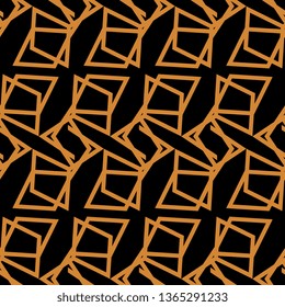 Geometric abstract seamless pattern with zigzag mesh lines stripes background