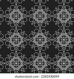 geometric abstract seamless patterns, hexagonal graphic design modern shape, line, black and white isometric wallpaper print vector background 