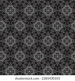 geometric abstract seamless patterns, hexagonal graphic design modern shape, line, black and white isometric wallpaper print vector background 