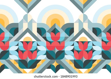 Geometrisches abstraktes Nahtloses Wiederholmuster