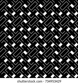 Geometric abstract. Seamless surface pattern design with slanted blocks. Grid image. Repeated shapes ornament background. Mosaic motif. Figures clipart. Grill wallpaper. Digital paper, print. Vector.
