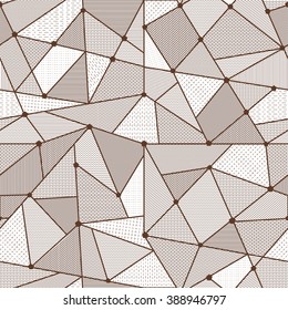 Geometric abstract seamless texture - polygons. A vector.