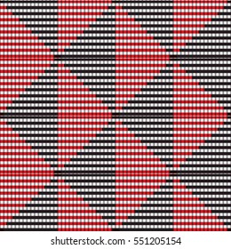 geometric abstract seamless vector black red pattern