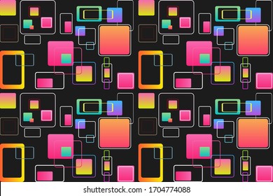 patrón luminoso vectorial abstracto geométrico sin fisuras