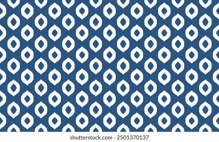 geometrische abstrakte Formenkunst in nahtloser Musterstildarstellung auf blauem Hintergrund.