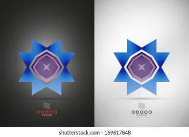 Geometric abstract shape - business symbol for business, technology, presentation, template