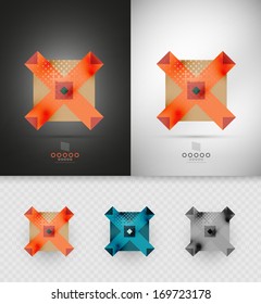 Geometric abstract shape - business symbol