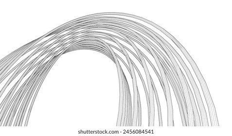 geometric abstract shape of a circle 3d