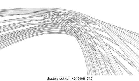 geometric abstract shape of a circle 3d