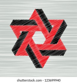 Geometric abstract shape design, grunge illustration
