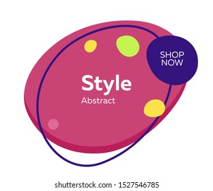 Geometric abstract shape. Dynamical colored forms and lines. Abstract banners with flowing liquid shapes. Template for logo, flyer, presentation
