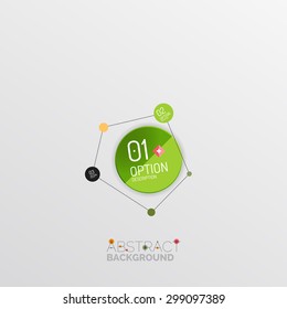 Geometric abstract shape infographic layouts, colorful buttons with text