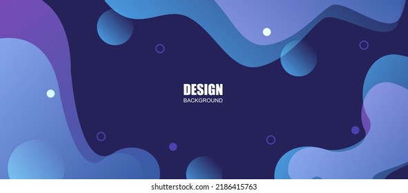 Geometric abstract shape on dark blue gradient overlay background. Vector.