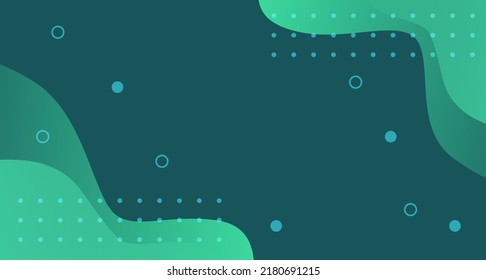 Geometric abstract shape on green gradient overlay background. Vector.