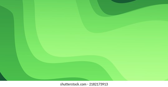 Geometric abstract shape on green gradient overlay background. Vector.