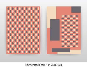 Geometric abstract shape seamless on red brown biqsue design for annual report, brochure, flyer, poster. Texture background vector illustration for leaflet. Business abstract A4 brochure template.