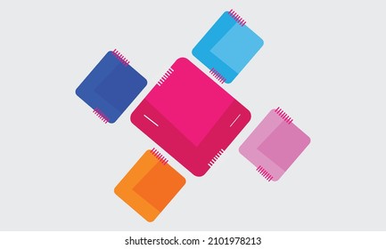 Diseño abstracto geométrico con diseño de vectores de fondo transparente

