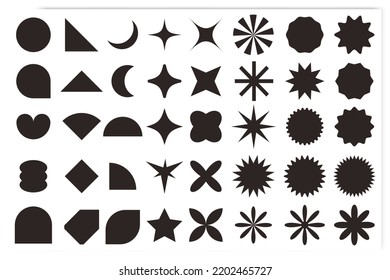 Formes géométriques et Abstraites en couleur noire