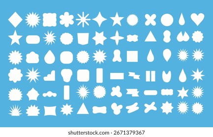 Colección de Formas geométricas y abstractas. Conjunto de Elementos de Vector Abstractas. Iconos de diseño mínimo