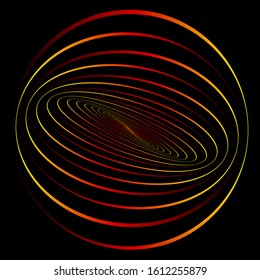 geometric abstract shapes for design, logo or as a concept on a black background