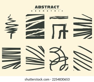 Geometric abstract shapes for flyers, posters, brochure covers, background, wallpaper, typography, or other printing products. Vector illustration.