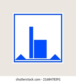 Geometric abstract shapes graphic design composition in square, aesthetics pattern, minimal mid-century modern primitive brutalism elements, useful for poster art and digital prints.