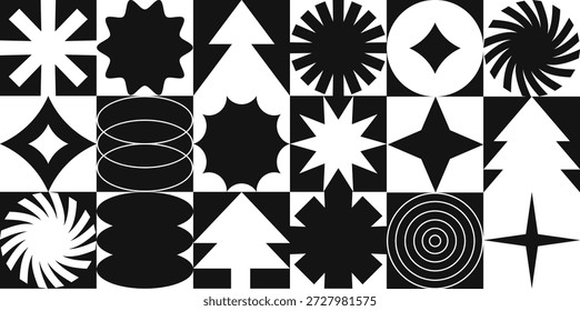 Geometric Abstract Shapes Grid for Modern Design