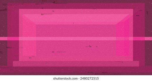 Formas abstractas geométricas ilustraciones de fondo con efecto risográfico. Plantilla de marco retro vívido con espacio en blanco para medios sociales, volantes, decoración y productos promocionales.