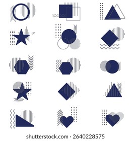 Geometric Abstract Shapes Set with Modern Minimal Design