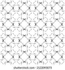 Geometric abstract with square decorative seamless pattern. Fashion graphic design. Modern stylish texture. Monochrome template for prints, textiles, wrapping, wallpaper, banner. Vector illustration