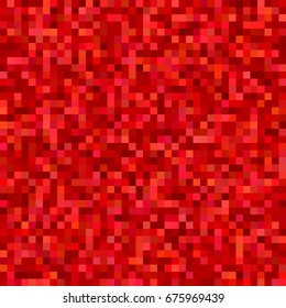 Geometric abstract square mosaic background - vector graphic design from squares in red tones