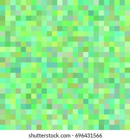 Geometric abstract square tiled mosaic pattern background - vector illustration from squares in green tones