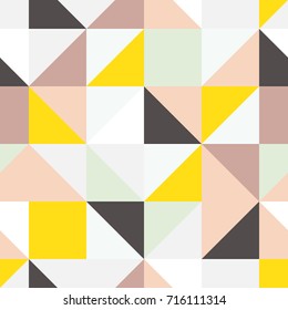 Geometric abstract squares and triangles pattern. Modern colorful vector background