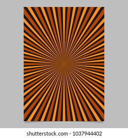 Geometric abstract star burst cover template - vector page background graphic design with radial rays